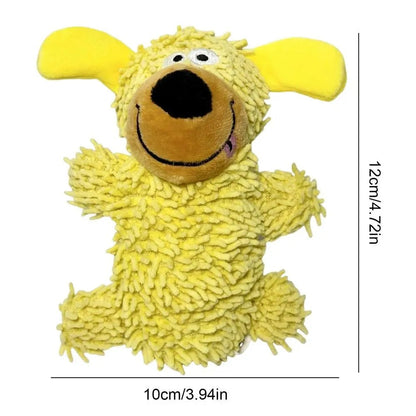 Giggling tooth cleaning toy in dog colours